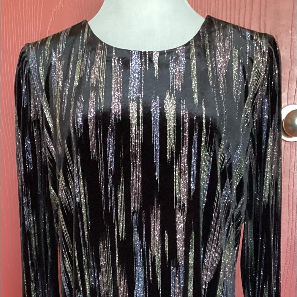 New Elegant Black and Silver Women's Dress - Picture 3 of 5